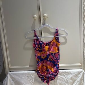 Versace Pink and Blue Blouse Vibrant Design